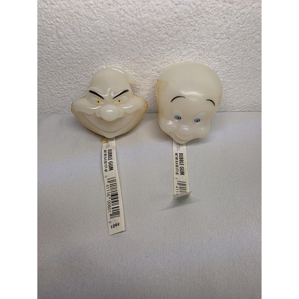 Vintage Casper Glow in the Dark Bubble Gum Candy Containers Sealed, 90s Cartoon